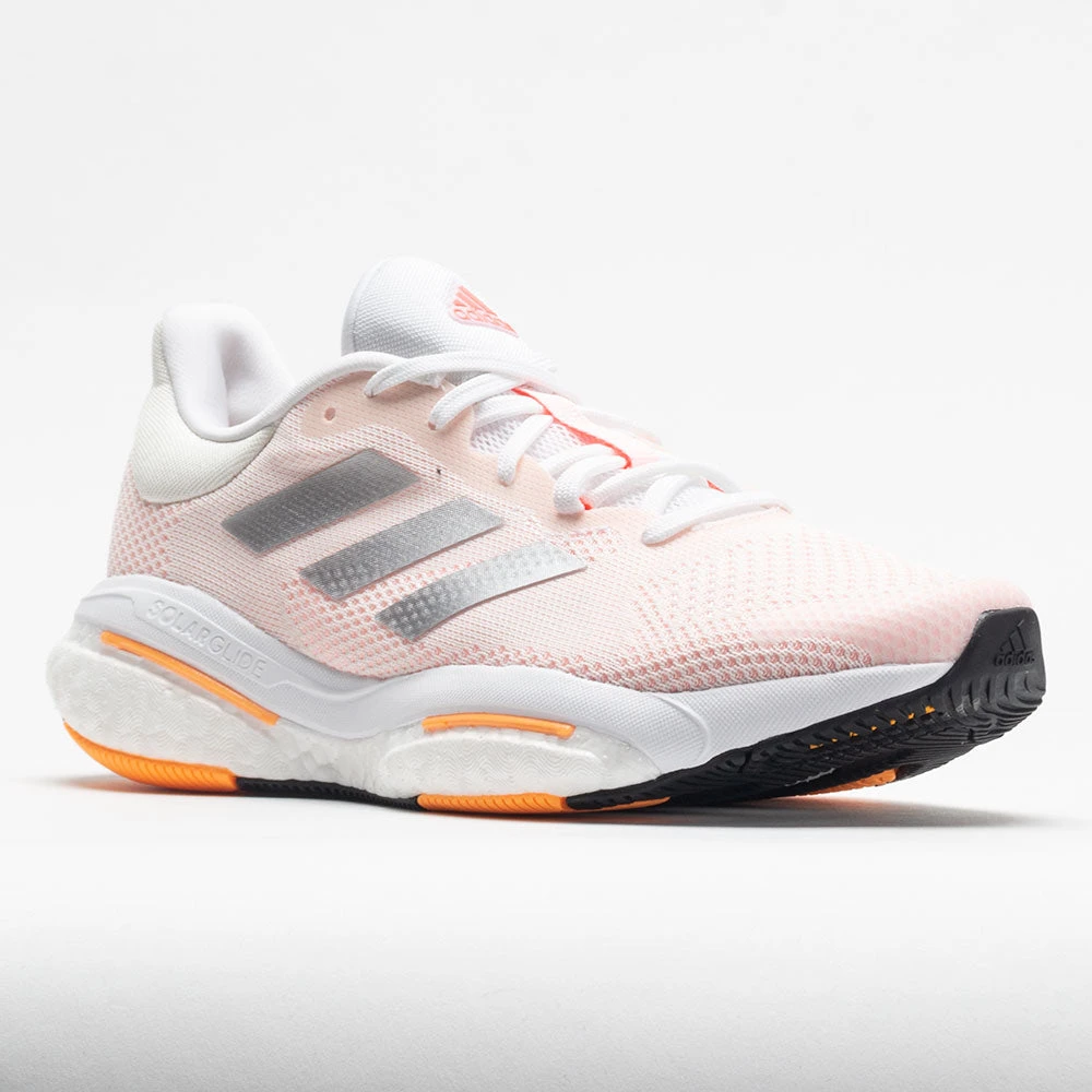 Adidas Solar Glide 5 Women's White/Silver Metallic/Light Flash Orange 7 Adidas Solar Glide 5 Women's White/Silver Metallic/Light Flash Orange - Image 5