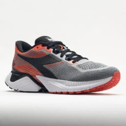 Diadora Mythos Blushield Vigore Men's Silver/Black/Mandarin -Cheap On Running || Hoka || BROOKS Store 048602 5