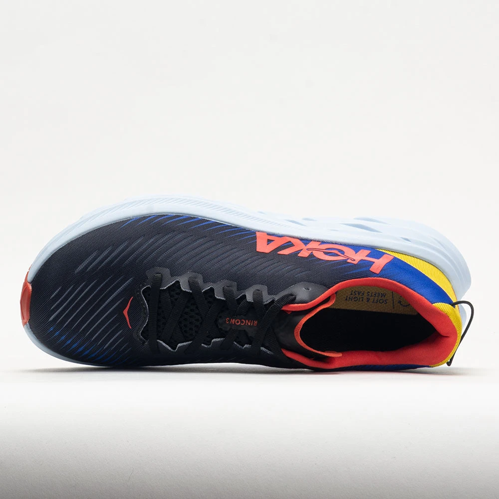 HOKA Rincon 3 Men's Black/Dazzling Blue 5 HOKA Rincon 3 Men's Black/Dazzling Blue - Image 3
