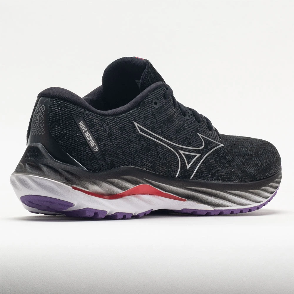 Mizuno Wave Inspire 19 Women's Black/Silver 8 Mizuno Wave Inspire 19 Women's Black/Silver - Image 6
