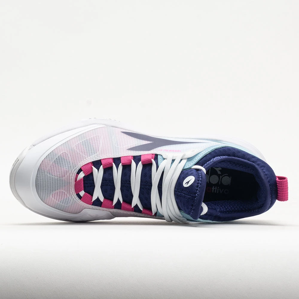 Diadora Speed Blushield Fly 4+ Clay Women's White/Blueprint/Pink 5 Diadora Speed Blushield Fly 4+ Clay Women's White/Blueprint/Pink - Image 3