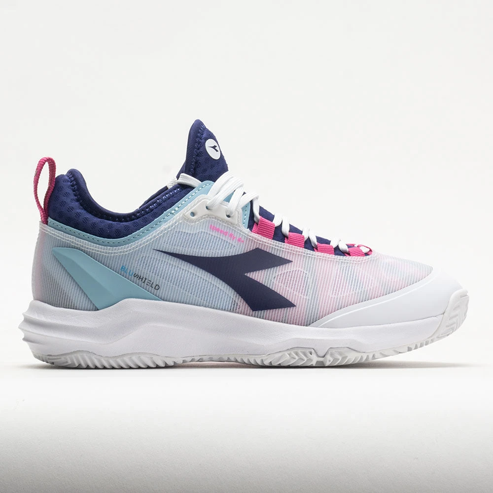Diadora Speed Blushield Fly 4+ Clay Women's White/Blueprint/Pink 3 Diadora Speed Blushield Fly 4+ Clay Women's White/Blueprint/Pink