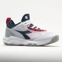 Diadora Speed Blushield Fly 4+ Clay Men's White/Blue Corsair/Fiery Red 12 Diadora Speed Blushield Fly 4+ Clay Men's White/Blue Corsair/Fiery Red -Cheap On Running || Hoka || BROOKS Store 117032 5