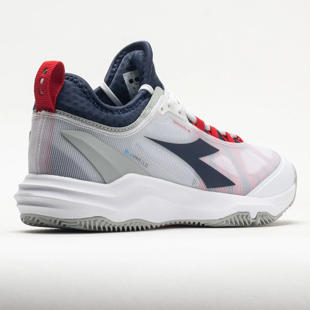 Diadora Speed Blushield Fly 4+ Clay Men's White/Blue Corsair/Fiery Red 8 Diadora Speed Blushield Fly 4+ Clay Men's White/Blue Corsair/Fiery Red - Image 6