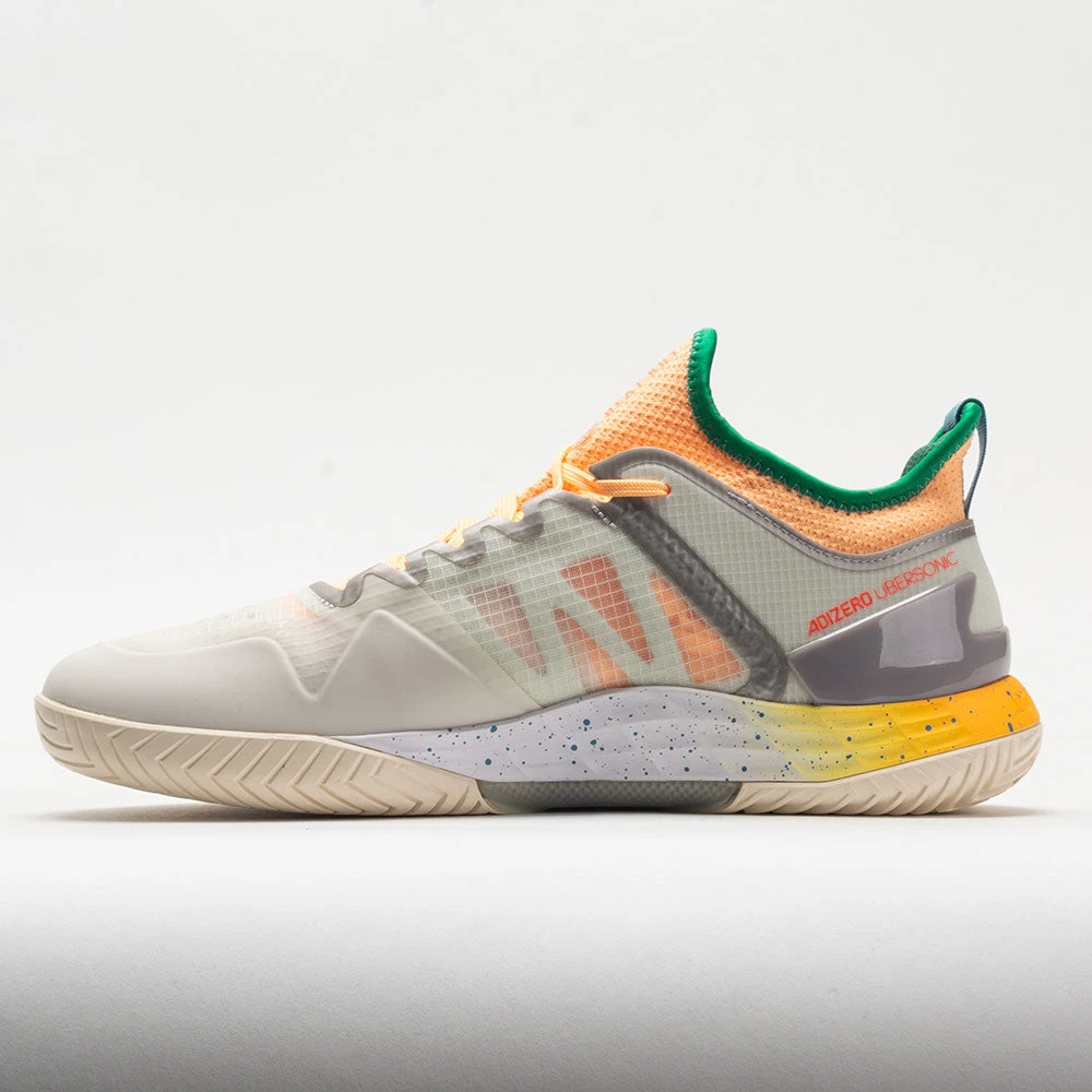 Adidas Adizero Ubersonic 4 Men's Off White/Taupe/Acid Orange 4 Adidas Adizero Ubersonic 4 Men's Off White/Taupe/Acid Orange - Image 2