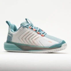 K-Swiss Ultrashot 3 Women's Blanc De Blanc/Mile Blue/Desert Flower -Cheap On Running || Hoka || BROOKS Store 117133 5