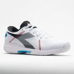 Diadora Trofeo AG Pickleball Men's White/Black/Blue Jewel -Cheap On Running || Hoka || BROOKS Store 370025 5