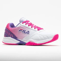 Fila Volley Zone Women's White/Pink Glo/Purple -Cheap On Running || Hoka || BROOKS Store 370037 5