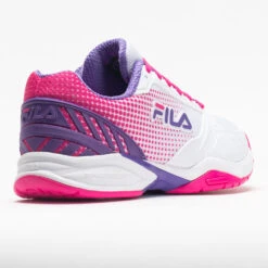 Fila Volley Zone Women's White/Pink Glo/Purple -Cheap On Running || Hoka || BROOKS Store 370037 6