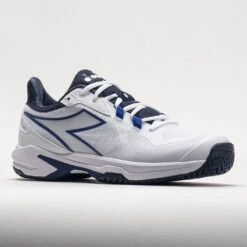 Diadora Trofeo 2 Pickleball Men's White/Surf The Web/Blue Corsair -Cheap On Running || Hoka || BROOKS Store 370083 5